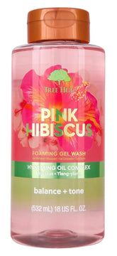 Tree Hut Pink Hibiscus Foaming Body Wash, 18 Fl Oz | Nourishing & Moisturizing Shower Gel w/ Shea Butter & Essential Oils, Soft & Smooth Skin, Gentle Cleanser For All Skin Types