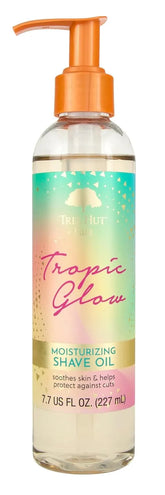 Tree Hut Tropic Glow Moisturizing Shave Oil, 7.7 Fl Oz | Nourishing Gel-to-Oil Formula for a Close, Smooth Shave, Made with Shea Butter, For All Skin Types