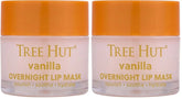 Tree Hut Vanilla Overnight Lip Mask, Deeply Hydrating Leave-On Treatment for Soft Lips, Self Care Essential, 6 oz (Pack of 2)