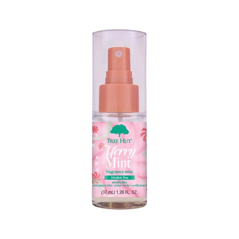 Tree Hut Mini Merry Mint Hair & Body Mist, Travel Size, 1.26 fl oz | Alcohol-Free Body Spray, Fragrance w/Peppermint, Cotton Candy & Vanilla Notes, Everyday Fragrance Spray for Women