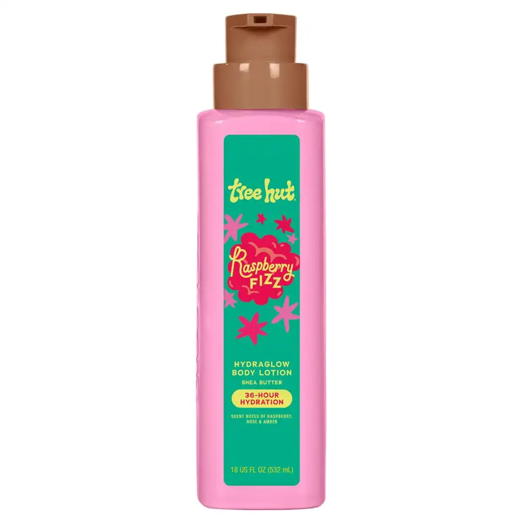 Tree Hut Body Lotion Raspberry Fizz, Fruity Scent, 18 Fl Oz | Nourishing & Moisturizing Daily Body Lotion with Shea Butter, Lightweight, Non-Greasy Formula, Long-Lasting Hydration