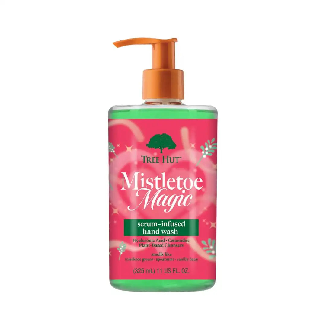 Tree Hut Mistletoe Magic Serum Infused Hand Wash, 11 Fl Oz | Nourish & Hydrate Hands with Strengthening Skin Care, Long Lasting Scent, Cleanse & Lock in Moisture, Vegan