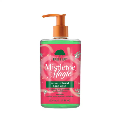 Tree Hut Mistletoe Magic Serum Infused Hand Wash, 11 Fl Oz | Nourish & Hydrate Hands with Strengthening Skin Care, Long Lasting Scent, Cleanse & Lock in Moisture, Vegan