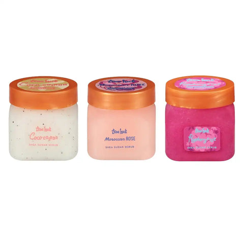 Tree Hut Shea Sugar Scrub Mini Trio Kit, Body Scrub, Exfoliating Body Scrub for Dry Skin, Travel Size Skincare Sampler, Shea Butter, Vegan, Paraben Free, 3 x 3.4 oz