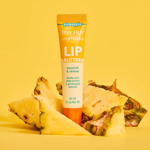 Tree Hut Moisturizing Pineapple Lip Butter, 0.52 Fl Oz | Lip Gloss with Shea Butter & Pineapple Extract, Locks in Moisture for Hydrated & Soft Lips, Every Day Makeup