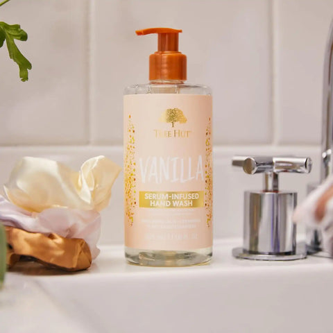 Tree Hut Vanilla Serum Infused Hand Wash, 11 Fl Oz | Nourish & Hydrate Hands with Strengthening Skin Care, Long Lasting Scent, Cleanse & Lock in Moisture, Vegan