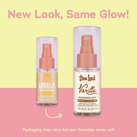 Tree Hut Mini Vanilla Hair & Body Mist, Travel Size, 1.26 fl oz | Alcohol-Free Body Spray, Fragrance with Vanilla, Sandalwood & Coconut Notes, Everyday Fragrance Spray for Women