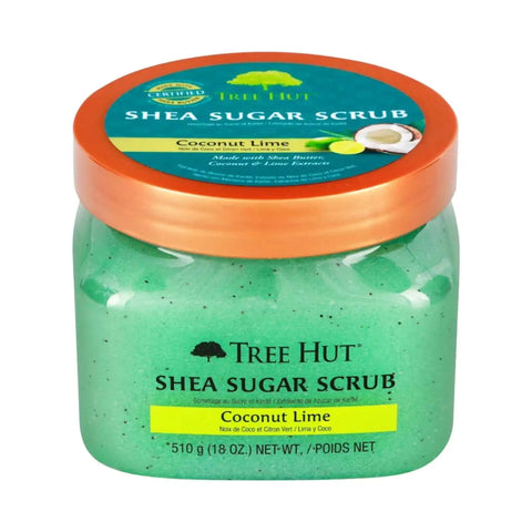 Tree Hut Shea Sugar Scrub - Coconut Lime - 18 oz - Exfoliating Body Scrub for Smooth, Glowing Skin - Made with Real Sugar and Shea Butter (Pack of 2)