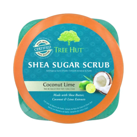 Tree Hut Shea Sugar Scrub - Coconut Lime - 18 oz - Exfoliating Body Scrub for Smooth, Glowing Skin - Made with Real Sugar and Shea Butter (Pack of 2)