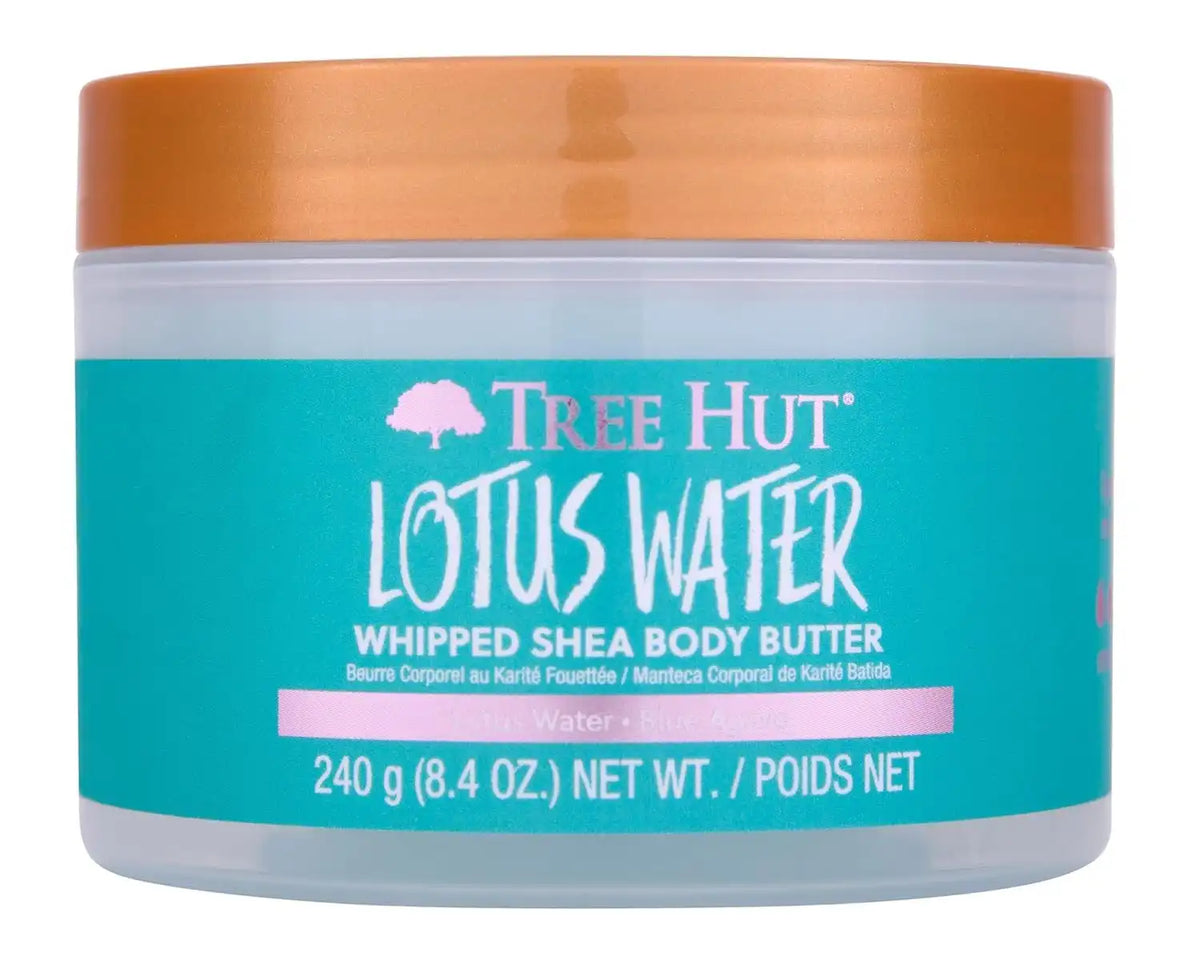 Tree Hut Lotus Water Whipped Body Butter with Shea Butter, 8.4 Oz | Whipped Shea Body Butter, Long-Lasting Hydration for Soft, Smooth Skin, Essential Body Care, Lightweight Moisturizer