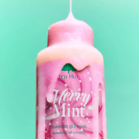 Tree Hut Merry Mint Foaming Body Wash, 18 Fl Oz | Nourishing & Moisturizing Shower Gel w/ Shea Butter & Essential Oils, Soft & Smooth Skin, Gentle Cleanser For All Skin Types