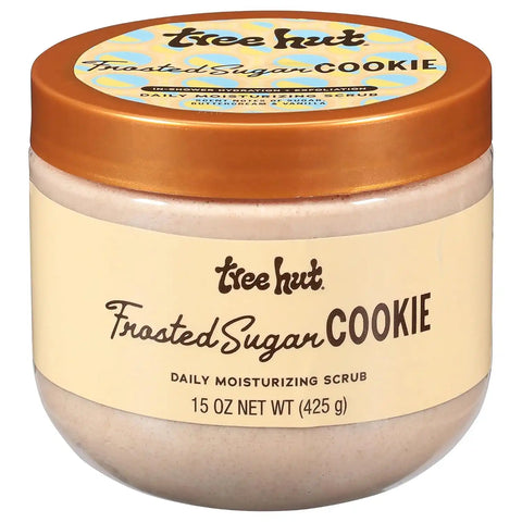 Tree Hut Frosted Sugar Cookie Daily Moisturizing Body Scrub, 15 Oz | Gentle Whipped Sugar Scrub with Shea Butter, Exfoliates, Hydrates & Leaves Skin Soft and Radiant for Everyday Use
