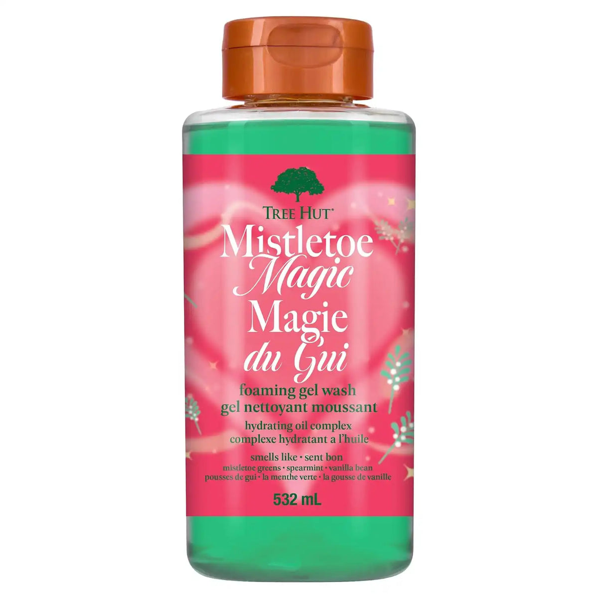Tree Hut Mistletoe Magic Foaming Body Wash, 18 Fl Oz | Nourishing & Moisturizing Shower Gel w/ Shea Butter & Essential Oils, Soft & Smooth Skin, Gentle Cleanser For All Skin Types