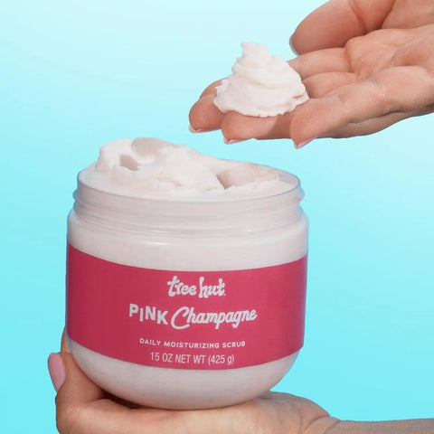 Tree Hut Pink Champagne Daily Moisturizing Body Scrub, 15 Oz | Gentle Whipped Sugar Scrub with Shea Butter, Exfoliates, Hydrates & Leaves Skin Soft and Radiant for Everyday Use