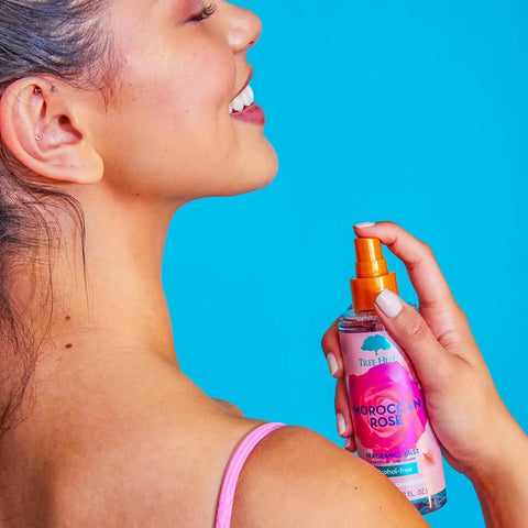 Tree Hut Moroccan Rose Hair & Body Mist, Alcohol-Free Body Spray, 6 Fl Oz | Alcohol-Free Body Spray, Fragrance with Bergamot, Tea Rose & Amber Notes, Everyday Fragrance Spray for Women