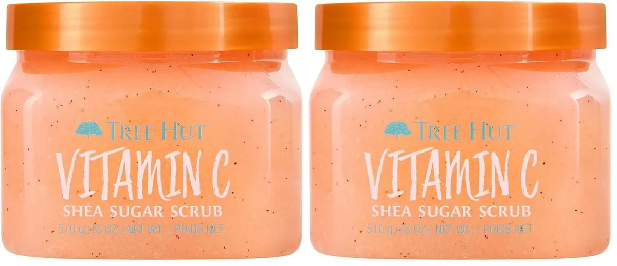 Tree Hut Vitamin C Sugar Scrub | 18 oz | Ultra Hydrating | Nourishing | Pack of 2