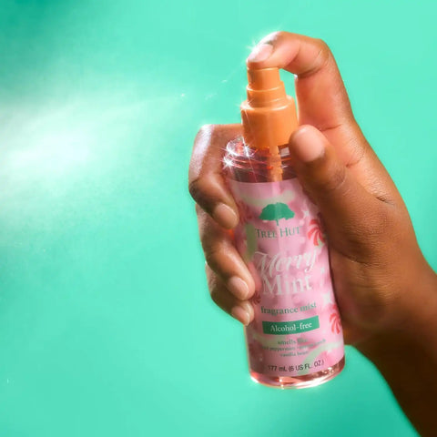 Tree Hut Merry Mint Hair & Body Mist, Spritz On for a Refreshed Feel or Layer with Your Favorite Scents, Versatile Body Spray, Limited Edition Holiday, 6 Fl Oz.