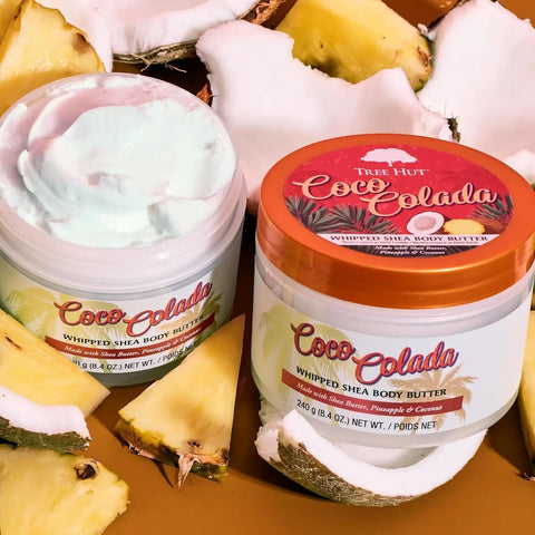Tree Hut Coco Colada Whipped Body Butter with Shea Butter, 8.4 Oz | Whipped Shea Body Butter, Long-Lasting Hydration for Soft, Smooth Skin, Essential Body Care, Lightweight Moisturizer
