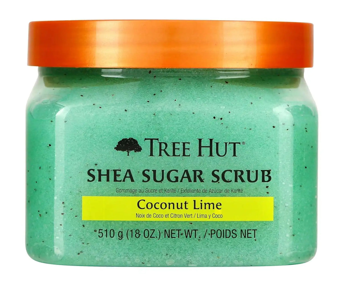 Tree Hut Coconut Lime Body Scrub, Exfoliating Sugar Scrub, Vegan, 18 Oz