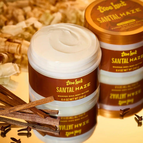 Tree Hut Santal Haze Whipped Body Butter with Shea Butter, 8.4 Oz | Whipped Shea Body Butter, Long-Lasting Hydration for Soft, Smooth Skin, Essential Body Care, Lightweight Moisturizer