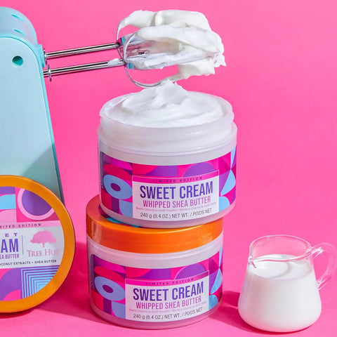 Tree Hut Sweet Cream Whipped Shea Body Butter, Hydrating & Nourishing Body Lotion with Natural Oils, Moisturizer for Soft & Smooth Skin, 8.4 Oz