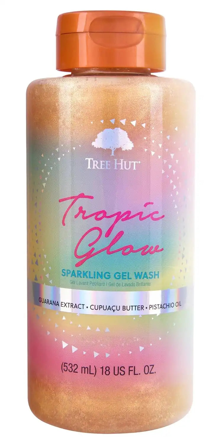 Tree Hut Tropic Glow Foaming Body Wash, 18 Fl Oz | Nourishing & Moisturizing Shower Gel w/ Shea Butter & Essential Oils, Soft & Smooth Skin, Gentle Cleanser For All Skin Types