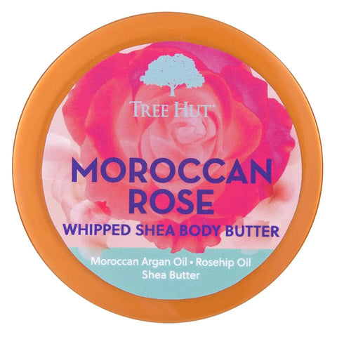 Tree Hut Moroccan Rose Whipped Body Butter with Shea Butter, 8.4 Oz | Whipped Shea Body Butter, Long-Lasting Hydration for Soft, Smooth Skin, Essential Body Care, Lightweight Moisturizer