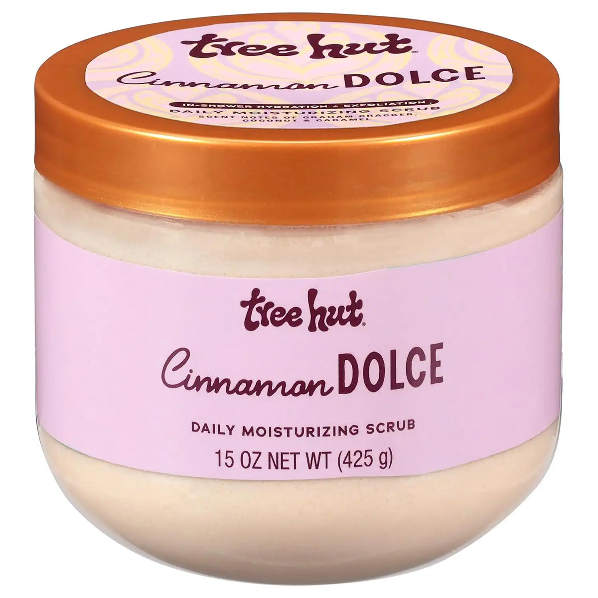 Tree Hut Cinnamon Dolce Daily Moisturizing Body Scrub, 15 Oz | Gentle Whipped Sugar Scrub with Shea Butter, Exfoliates, Hydrates & Leaves Skin Soft and Radiant for Everyday Use