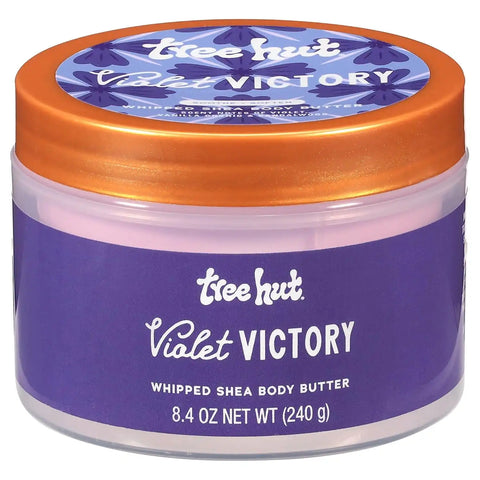 Tree Hut Violet Victory Whipped Body Butter with Shea Butter, 8.4 Oz | Whipped Shea Body Butter, Long-Lasting Hydration for Soft, Smooth Skin, Essential Body Care, Lightweight Moisturizer