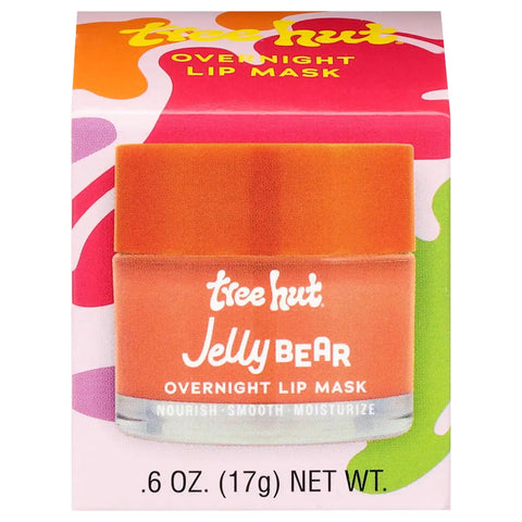Tree Hut Jelly Bear Overnight Lip Mask, 0.6 Oz | Nourishing & Moisturizing Lip Treatment with Shea Butter, Vitamin E, Smooth Lips, Overnight Lip Sleeping Mask, Vegan