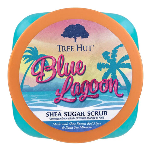 Tree Hut Blue Lagoon Shea Sugar Scrub,Exfoliating,Hydrating & Moisturizing Body Scrub with Shea Butter & Nourishing Essential Oils,Smooth-& Soften Skin,18 oz,(Pack of 2)